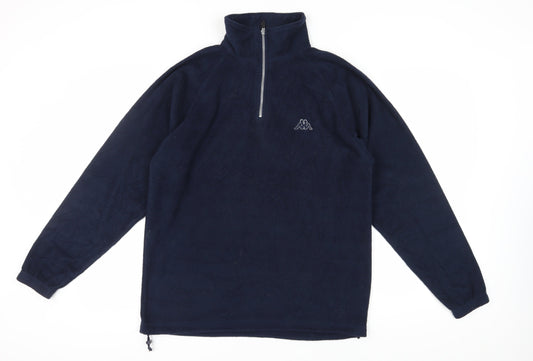 Kappa Men's Blue 1/2 Zip Fleece Sweatshirt L