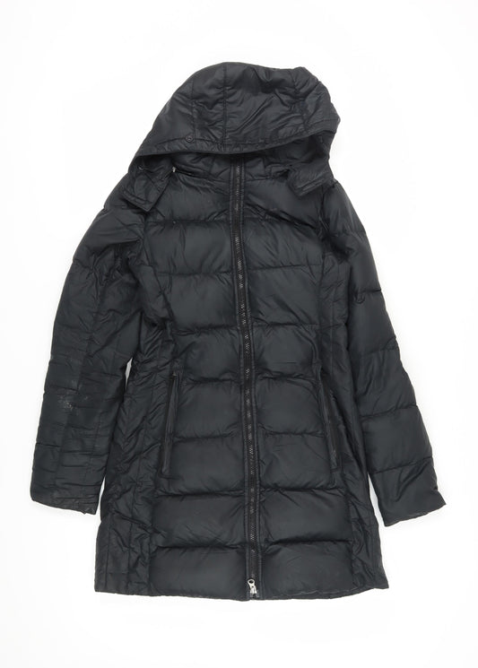 Nike Womens Black XS Hooded Puffer Jacket