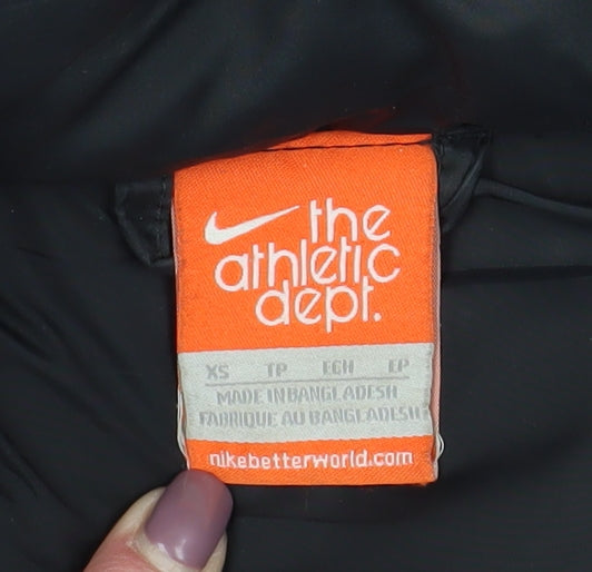 Nike Womens Black XS Hooded Puffer Jacket