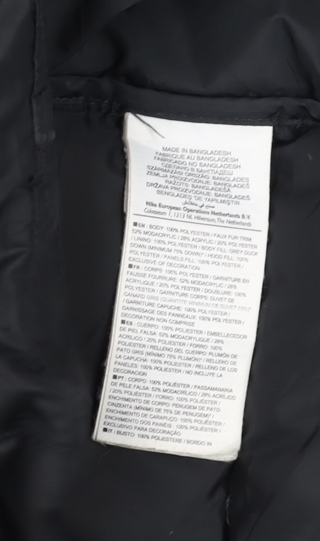 Nike Womens Black XS Hooded Puffer Jacket