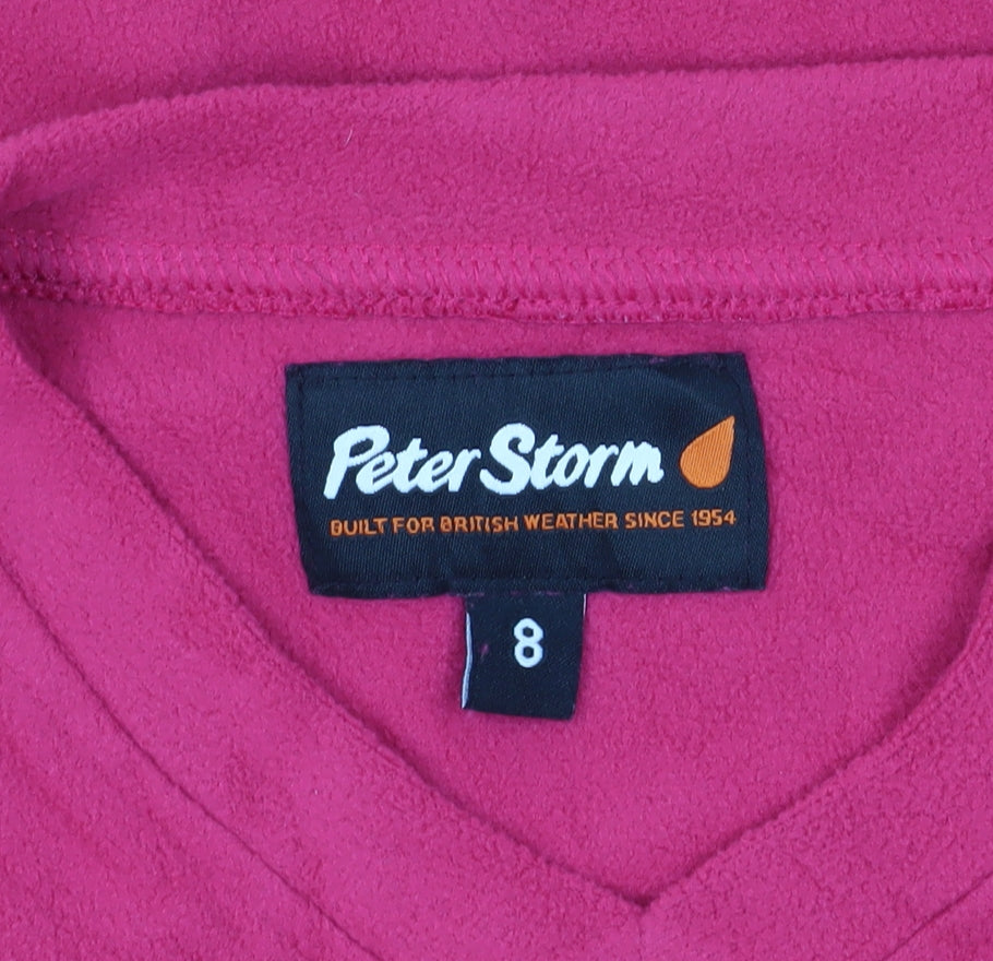 Peter Storm Women's Pink Fleece V-Neck Pullover