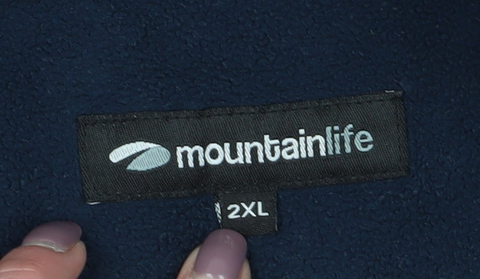 Mountain Life Men's Blue 2XL Pullover Fleece Sweatshirt