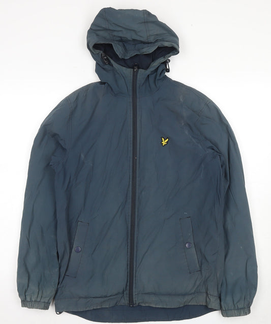 Lyle & Scott Men's Blue Hooded Jacket Size S
