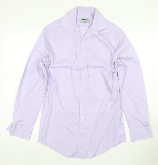 DKNY Men's Purple Slim Fit Formal Dress Shirt