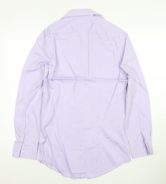 DKNY Men's Purple Slim Fit Formal Dress Shirt