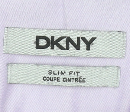DKNY Men's Purple Slim Fit Formal Dress Shirt