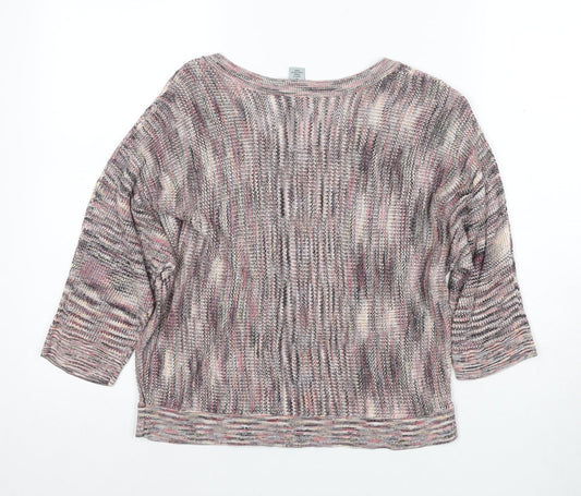 DKNY Women's Multicoloured V-Neck XL Pullover