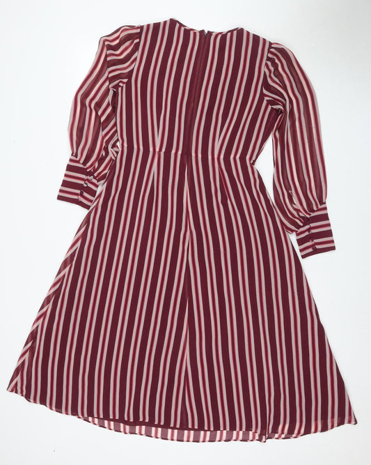 Boden Women's Red A-Line Midi Dress Size 8