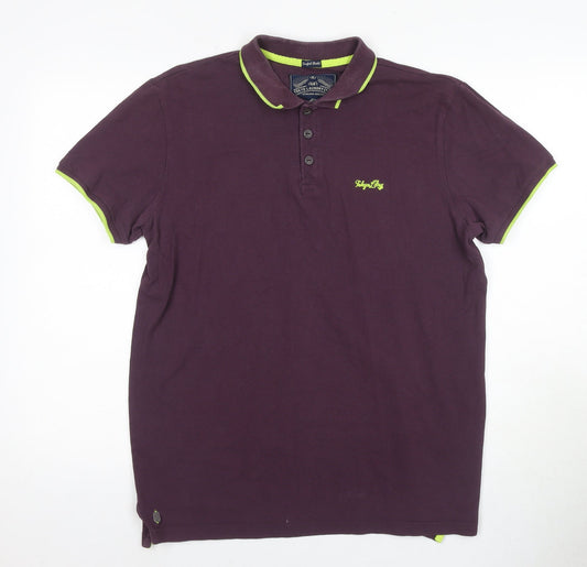 Tokyo Laundry Men's Purple Polo Shirt M