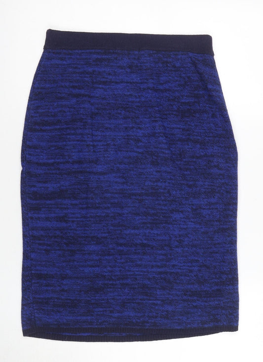 Jigsaw Women's Blue Straight Knit Skirt, S