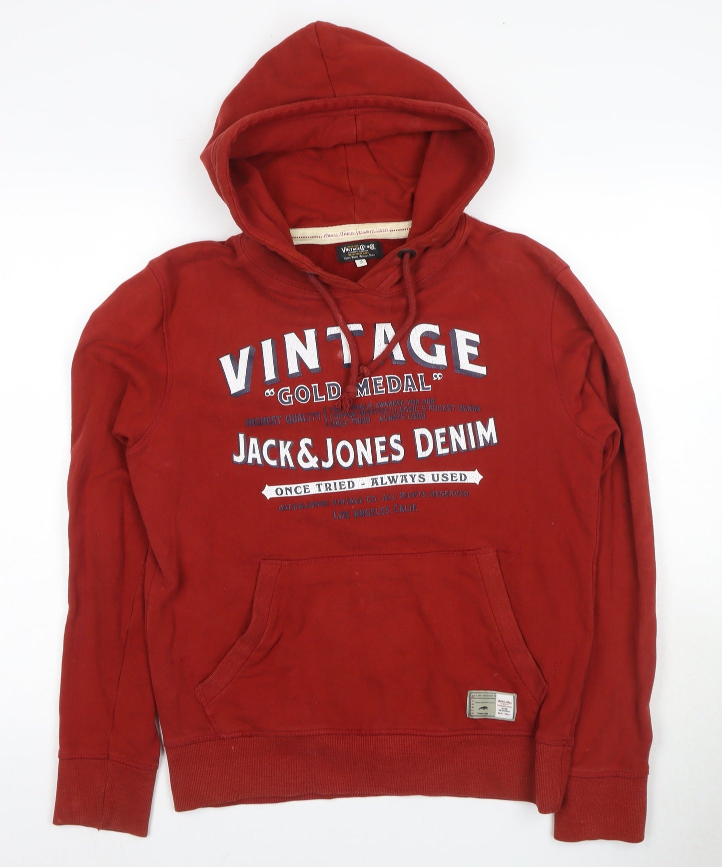Jack & Jones Men's Red Hooded Jacket, Size S