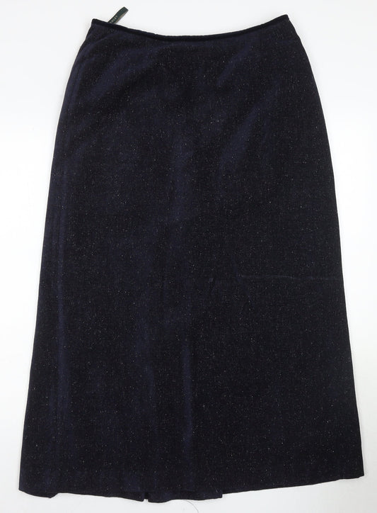 Laura Ashley Women's Blue Midi Pencil Skirt, Size 14, Vintage