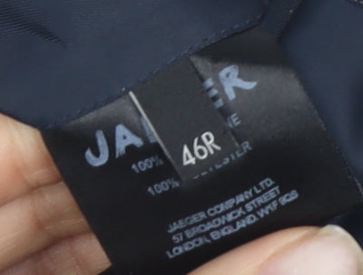 Jaeger Men's Blue Wool Suit Jacket - 46R