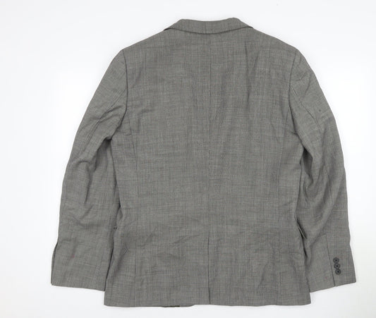 Ted Baker Men's Grey Wool Blazer Jacket, Size 40R