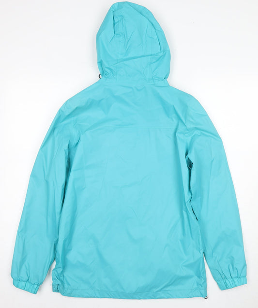 TOG24 Women's Blue Rain Coat, Size 10, Hooded, Waterproof