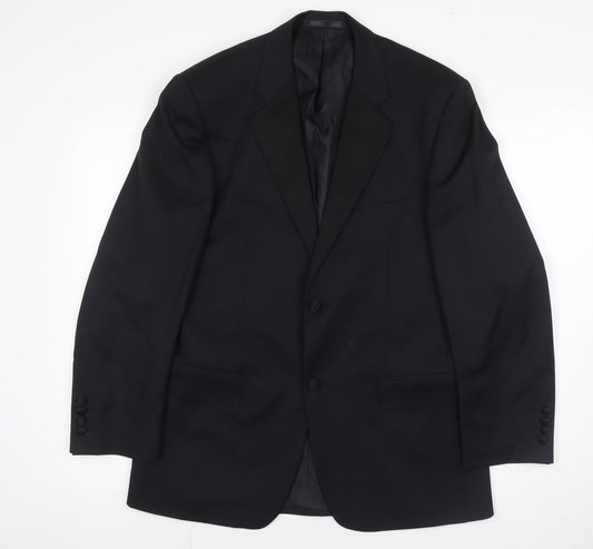 Jaeger Men's Black Wool Tuxedo Jacket 40S