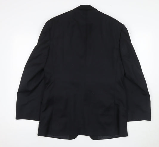 Jaeger Men's Black Wool Tuxedo Jacket 40S