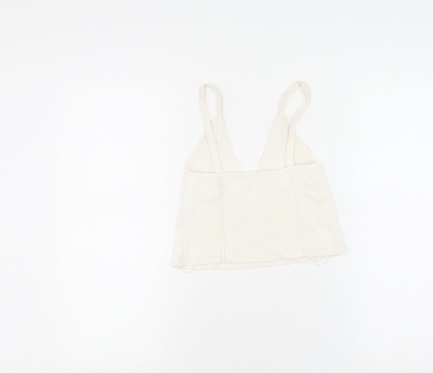 Stradivarius Women's White Camisole Tank, Size S