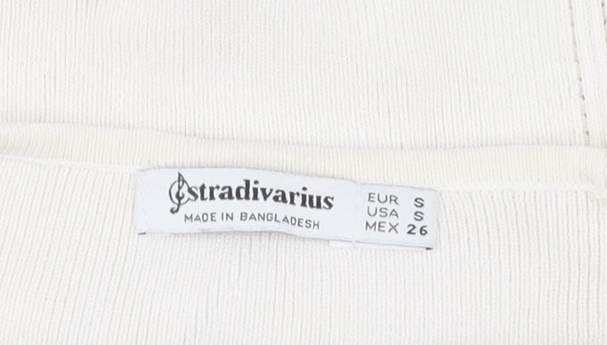 Stradivarius Women's White Camisole Tank, Size S