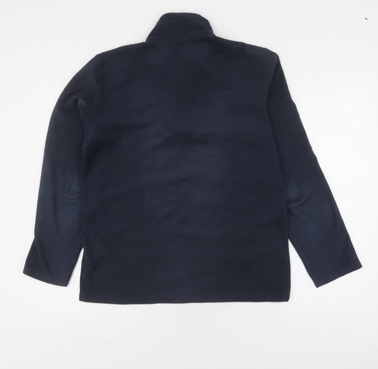 Mountain Warehouse Men's Blue 1/4 Zip Fleece Sweatshirt S