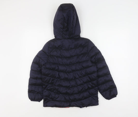 Marks and Spencer Girls Blue Puffer Jacket, Size 8-9 Years