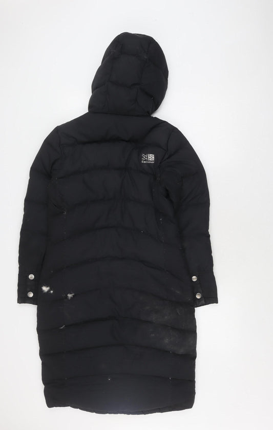 Karrimor Women's Black Puffer Jacket Size 8 Hooded