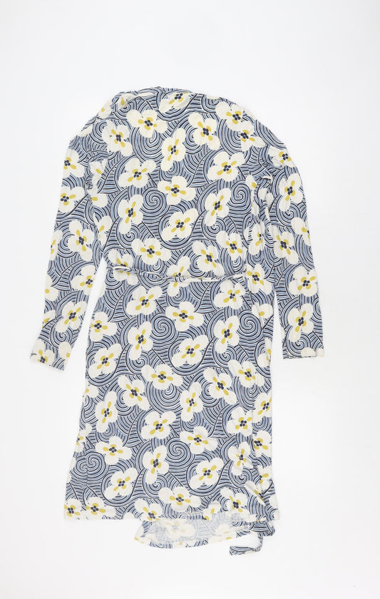 Boden Women's Multicoloured Floral Wrap Dress 10