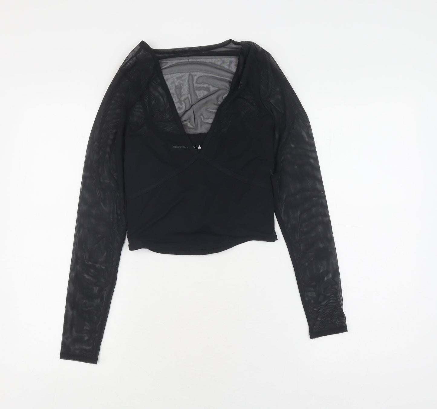 Abercrombie & Fitch Women’s Black Cropped Blouse - Size S