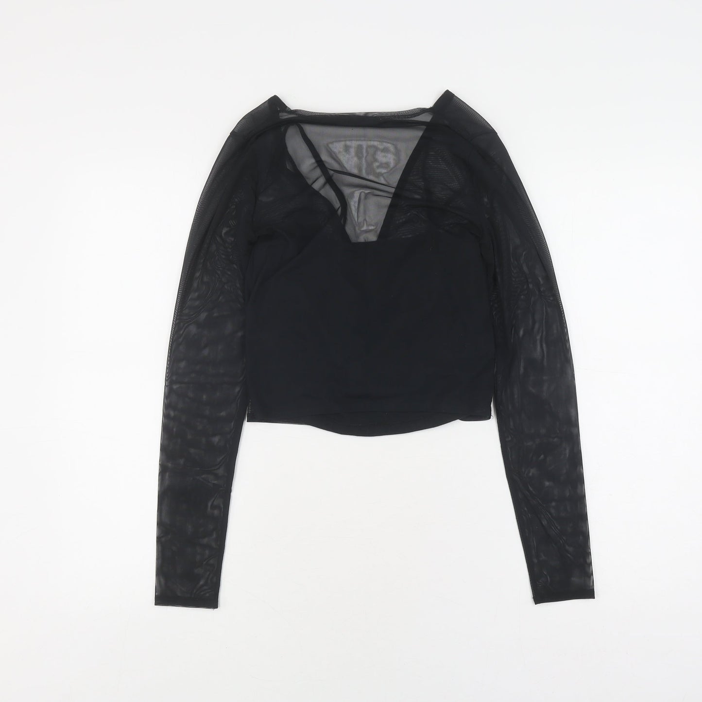 Abercrombie & Fitch Women’s Black Cropped Blouse - Size S