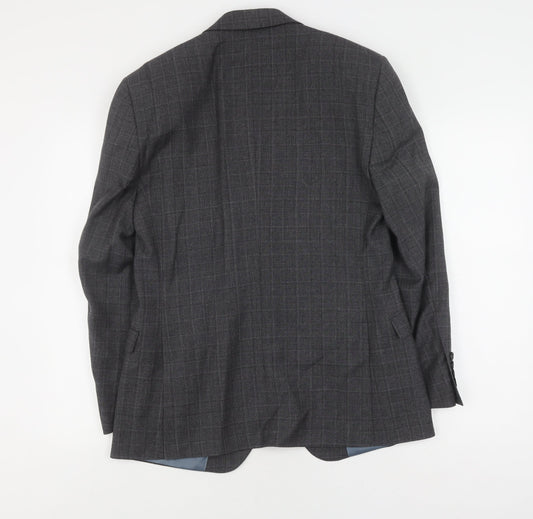Moss 1851 Men's Grey Check Blazer, 38S