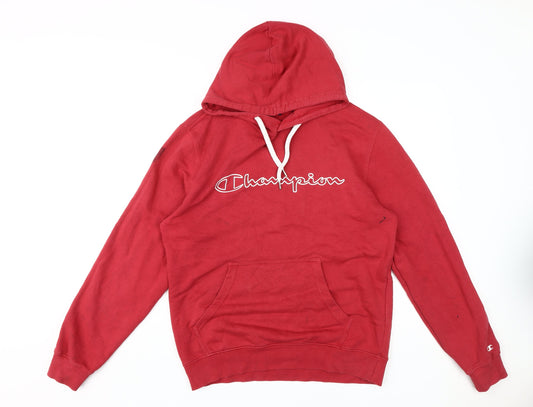 Mens UK L Regular Champion Red Pullover Hoodie