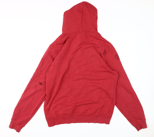 Champion Men's Red Pullover Hoodie with Logo, L
