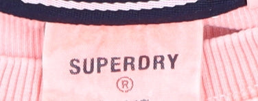 Superdry Women's Pink Crew Neck T-Shirt Size 14