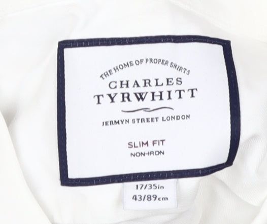 Charles Tyrwhitt Men's White Slim Fit Dress Shirt