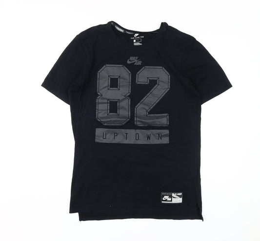 Mens UK Size S Nike Black Cotton T-Shirt