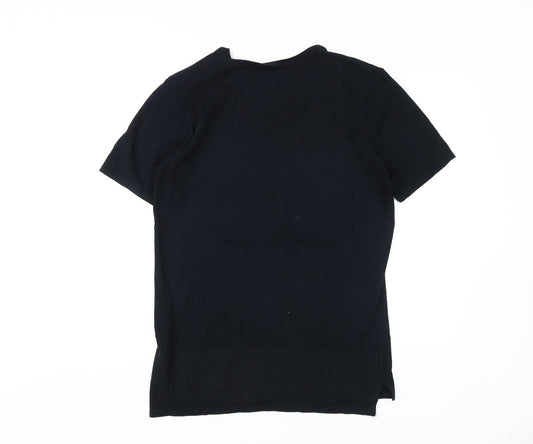 Nike Men's Black Graphic T-Shirt, Size S, Cotton Comfort