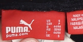 Puma Men's Black Shorts, S, Elastic Waist, Logo