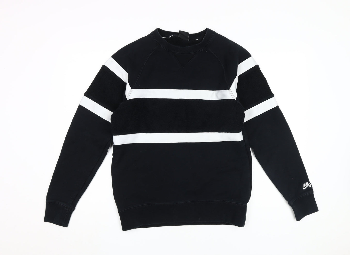 Nike SB Unisex Black Striped XS Pullover Sweatshirt
