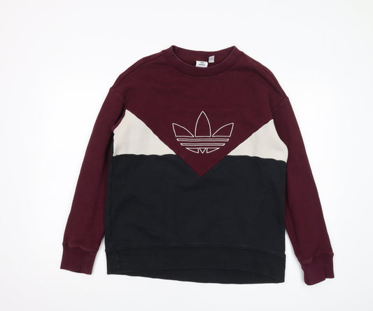 Womens UK 8 Regular adidas Multicoloured Pullover Sweatshirt