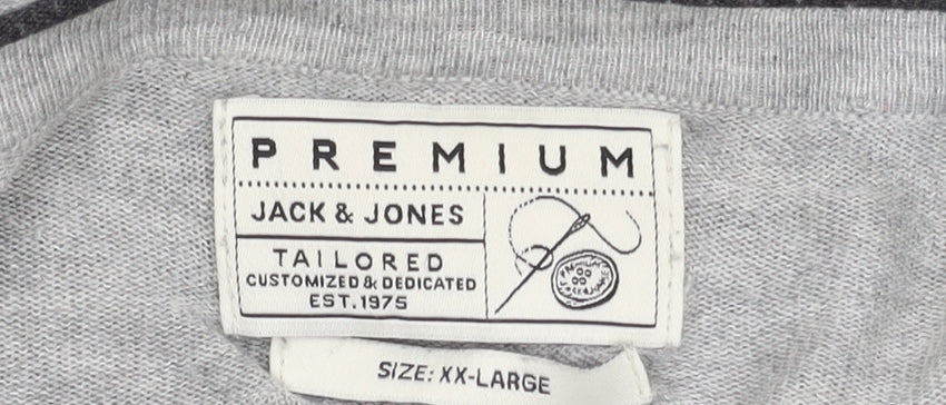 Jack & Jones Men's Grey 2XL Pullover Jumper