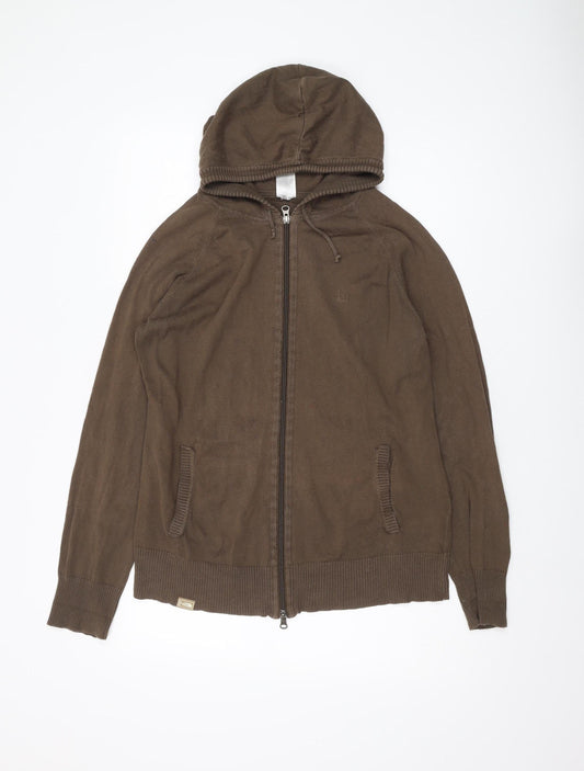 The North Face Women's Brown Full Zip Hooded Jumper XL
