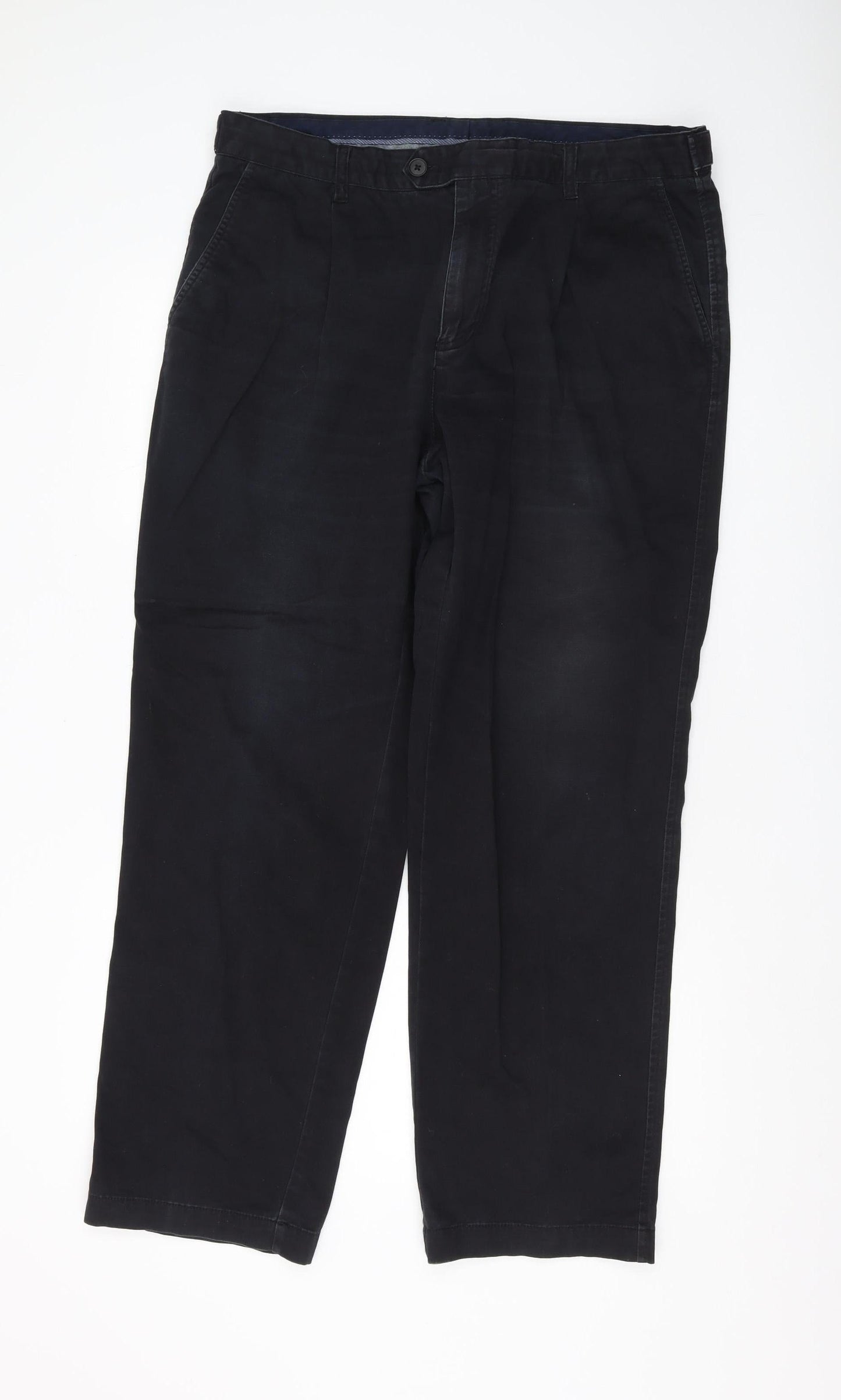 Austin Reed Men's Black Regular Fit Trousers 38R
