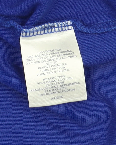 Lands' End Women's Blue Polo Shirt S