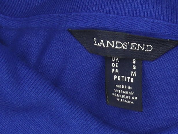Lands' End Women's Blue Polo Shirt S