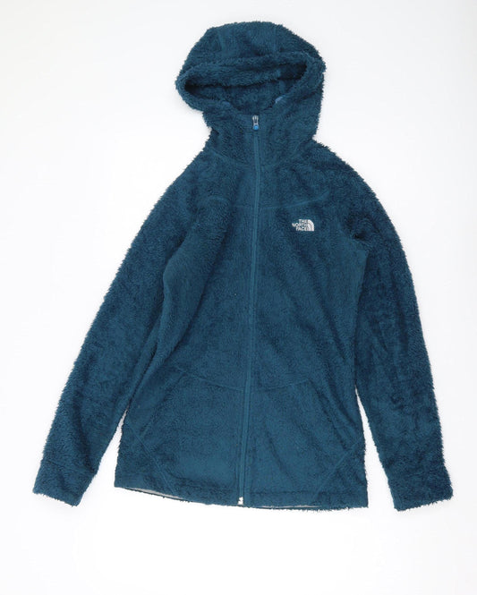 The North Face Women's Blue Fleece Jacket, Size S, Hooded Outdoor