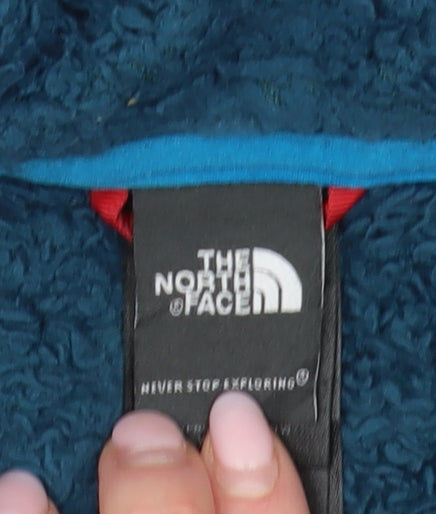 The North Face Women's Blue Fleece Jacket, Size S, Hooded Outdoor