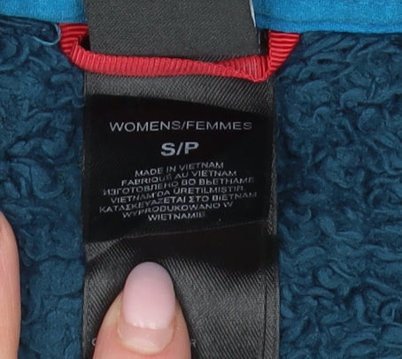 The North Face Women's Blue Fleece Jacket, Size S, Hooded Outdoor