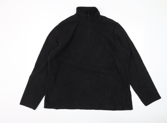 Mountain Warehouse Men's Black XL Fleece Pullover