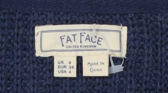Fat Face Women's Blue Striped Pullover Jumper Size 8