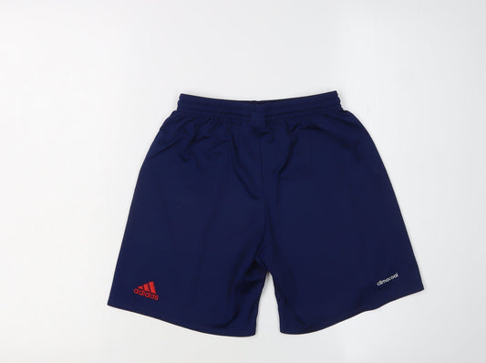 Adidas Boys Blue Football Shorts 9-10 Years Athletic